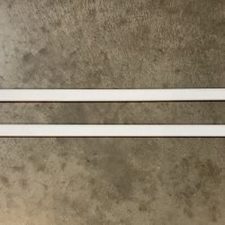 Flat Sash Rod Pair – 21” White Enamel Finish