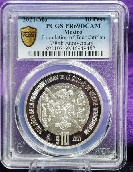 2021 Mexico Silver 500th Anniv of Historical Memory PCGS PF69DCAM
