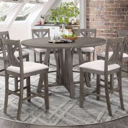Gray dining room table set