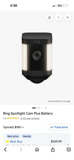 Ring spotlight camera plus battery