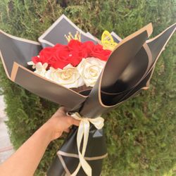 Valentines Day  Eternal Roses Bouquet Ramo De Rosa eternas 