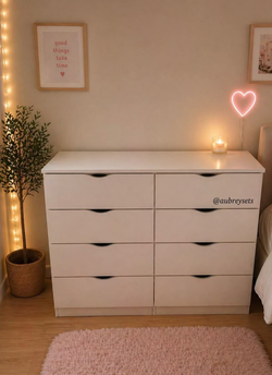 White 8-Drawer Dresser