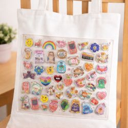 Clear Pocket Tote Bag for Pen Collections, Personalized White Cotton  Tote, Custom Pocket Size