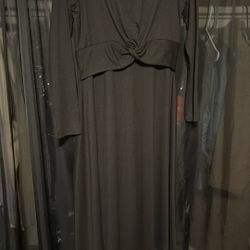 a. new day Black Long Sleeve Dress Size L, New. 