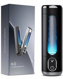Portable Hydrogen Water Bottle Generator - Up to 6000 PPB H2 Molecular Hydrogen Infusion
