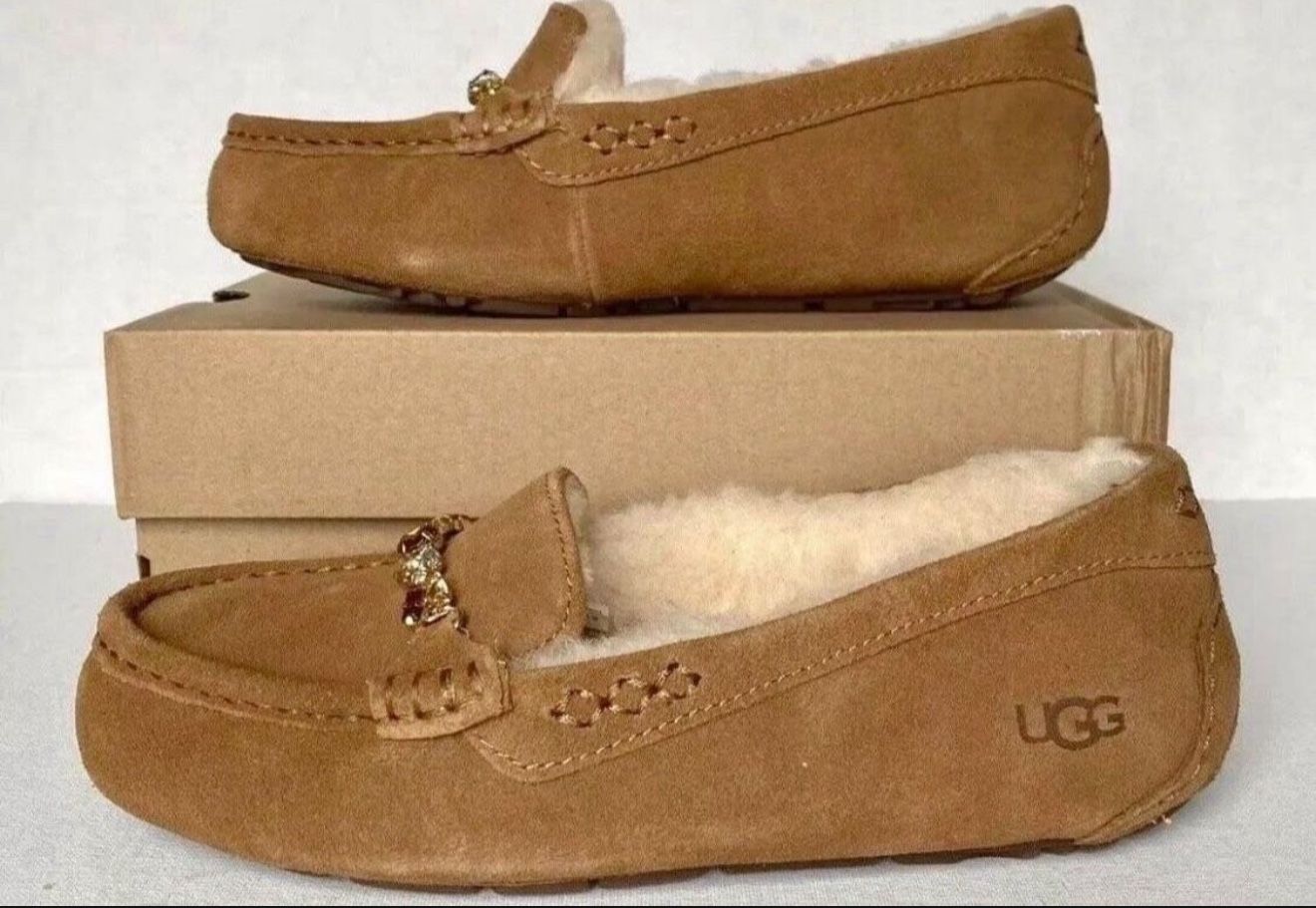 UGG Ansley Charm Gem Women Fashion Moccasin Slippers