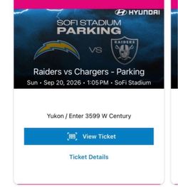 Raiders vs Chargers - Parking