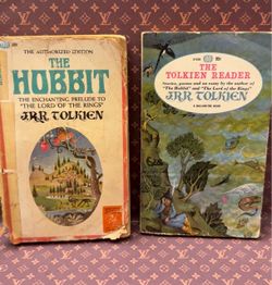 THE HOBBIT by J.R.R. Tolkien Ballantine Paperback  & The Tolkien Reader