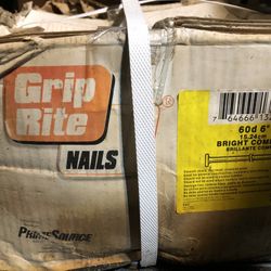 41 lb Box Grip Rite 60d 6 Inch Bright Common Nails