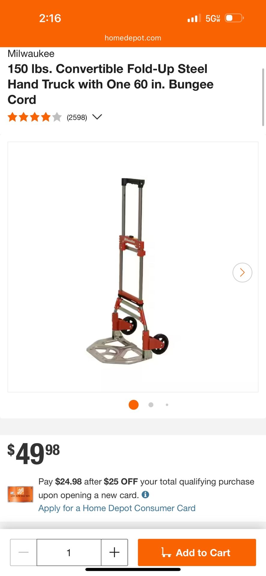 Milwaukee Foldable Dolly 