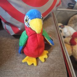 Original RARE 1997 Ty Beanie Baby Jabber the Parrot w/ Errors


