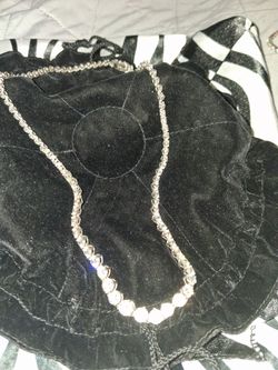 Silver Crystal Tennis Necklace
