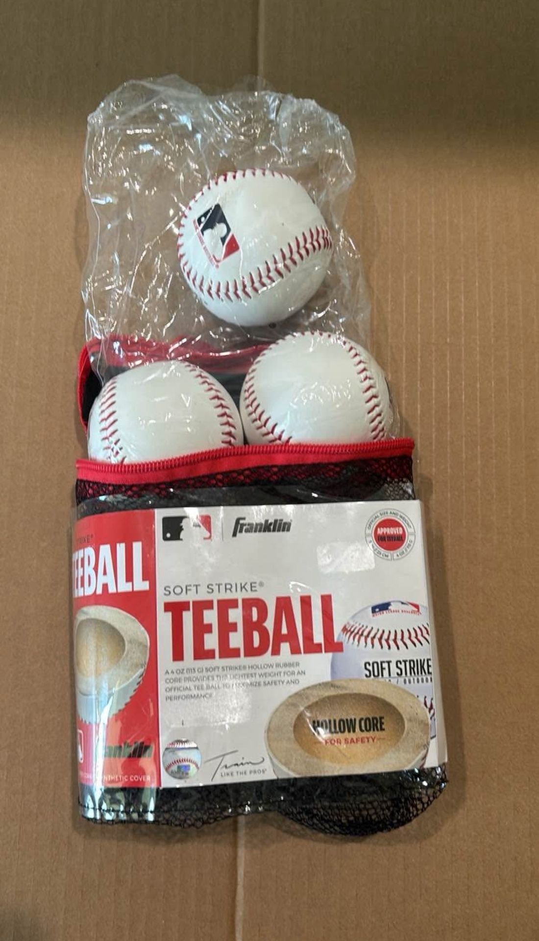 Franklin Sports Soft Strike Tee Balls – 3 -Pack + Mesh Bag
