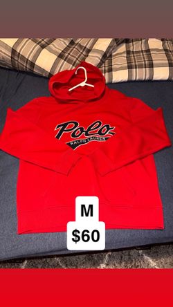 Red polo hoodie size M