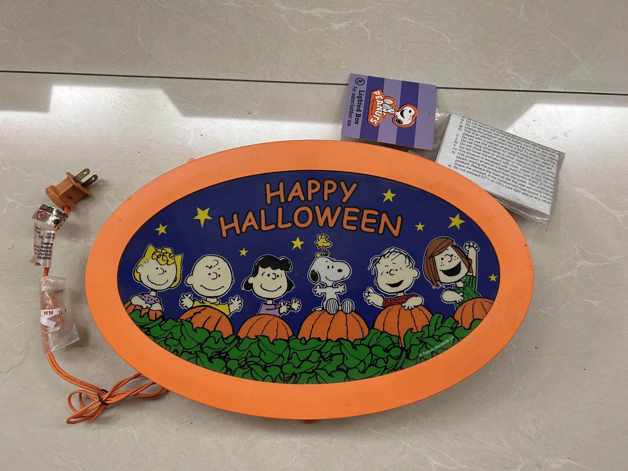 Snoopy the great pumpkin light accent