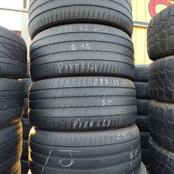 4 Pirelli Tires Size 295-45-20 All 4 For $120 Cash And Carry