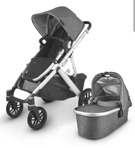 NEW UPPAbaby VISTA V2 Stroller - JORDAN (charcoal/silver/black leather)