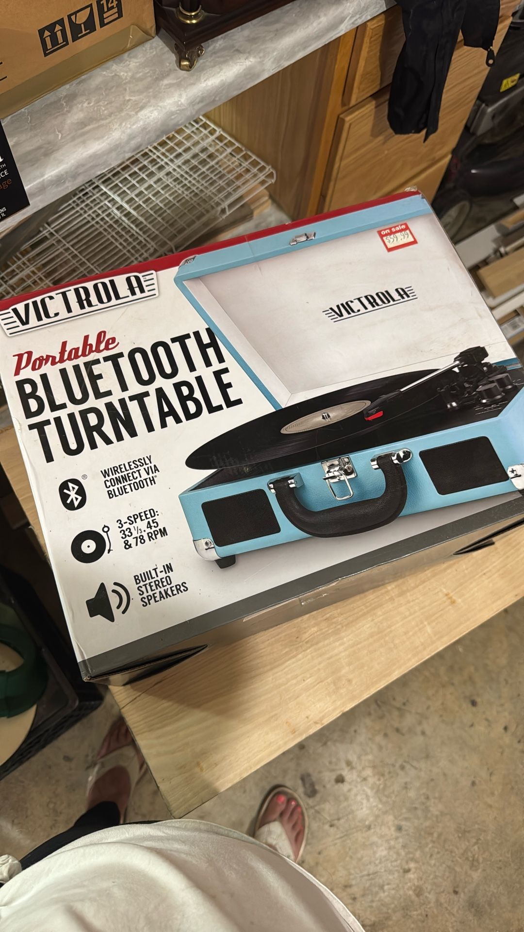 Victrola Portable Bluetooth Turntable-New In Box