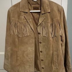Esprit Ladies’ Suede Jacket With Fringes - Like New