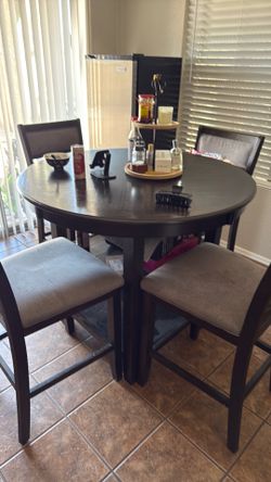 Round table with chairs