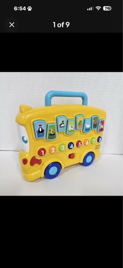 NEW! WinFun Animal Sounds School Bus Musical Toy Numbers Works