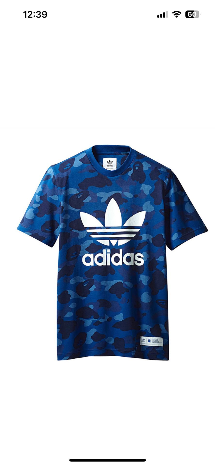 Bape Adidas Tee Shirt Limited Edition New with Tags 