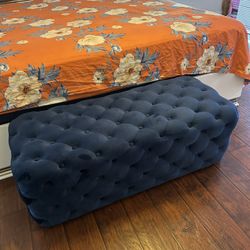 Navy Blue Ottoman 