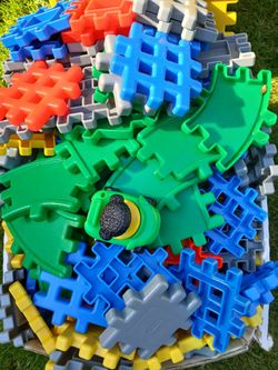 Waffle blocks with waffle road blocks