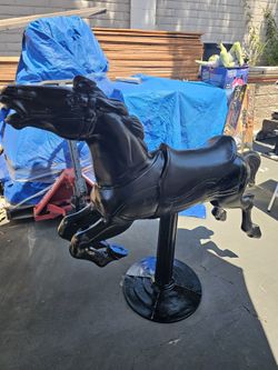 1950’s cast aluminum Coca-cola carousel horse