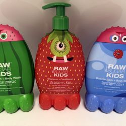 Raw Kids Bubble Bath + Body Wash and Shampoo and Conditioner all 3 x $12