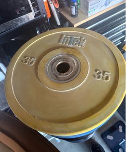 Intek 35s x 4 140 lbs bumper weights and excel