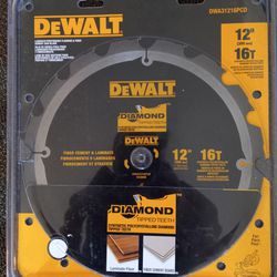 Dewalt 12"  16T Diamond Tipped teeth chop saw blade brand new in sealed package 