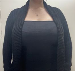Saint John’s Bay black knit open sweater