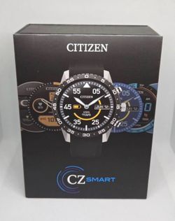 Citizen CZ Smart Wear OS Smartwatch MX1011-05X Black Silicone Strap