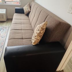 Upholstered Convertible Sofabed With Storage