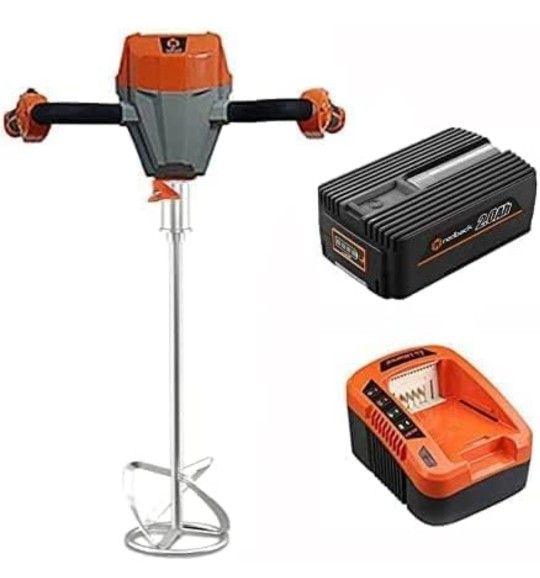 40V Concrete Mixer Brushless Motor Cordless Mixing Kit 2AH Battery and Charger Included