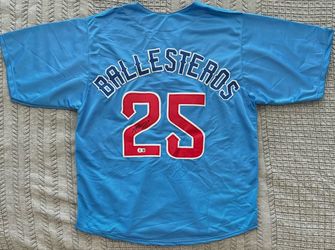 Moises Ballesteros Signed Chicago Cubs Custom Pro Style Jersey Beckett