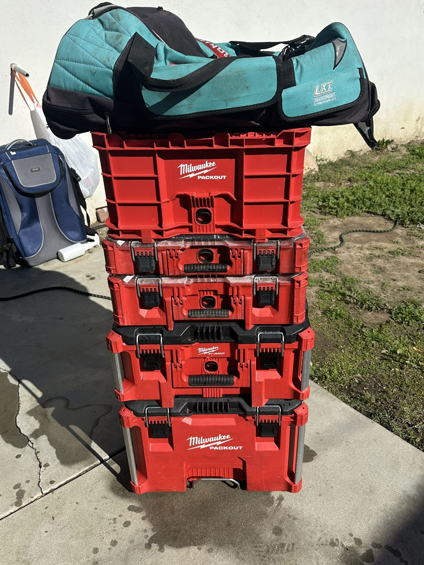 Milwaukee PACKOUT 22 in. Rolling Tool Box, 22 in. Large Tool Box and 22 in. Medium Tool Box ProSystem Low Profile Handle