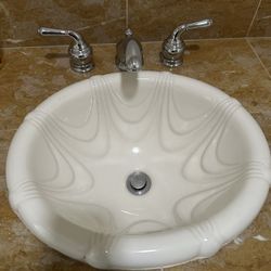 Self-Rimmed Kohler Vitreous China Chenille Bathroom Sink(s) in Excellent Condition