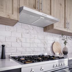 Streamline 30inch. Ductless 80-CFM Recirculating Brushed Stainless Steel Under Cabinet Range Hood