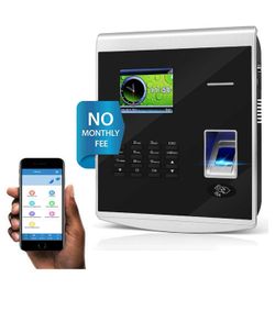 KINGHOS Time Clocks with Free Software/ 30 Mobile App Accounts/ No Monthly Fee! Biometric Fingerprint Time Attendance for Employees Small Business,Off