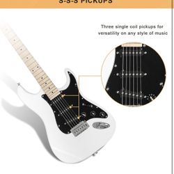 NEW-GLARRY Full Size Electric Guitar for Music Lover Beginner 