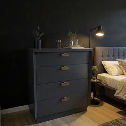 Mid century modern  tall high boy dresser