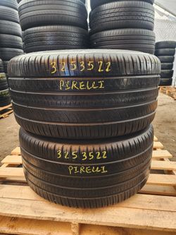 325 35ZR 22 PIRELLI SCORPION ZERO TIRES 3253522 USED TIRES (PAIR) MOUNT BALANCE INCLUDED