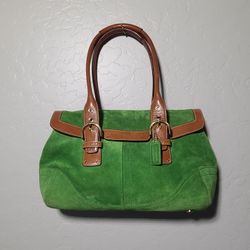 Coach Y2k Green Flap Satchel