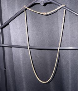 Solid Gold Rope Chain, 10kt 24in 