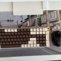 Mechanical Keyboard, Wireless Mouse, Desk Mat