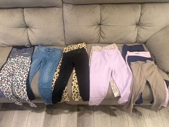 Lots of 14 random leggins, pants, fleece carters, kirkland, wonder nation etc