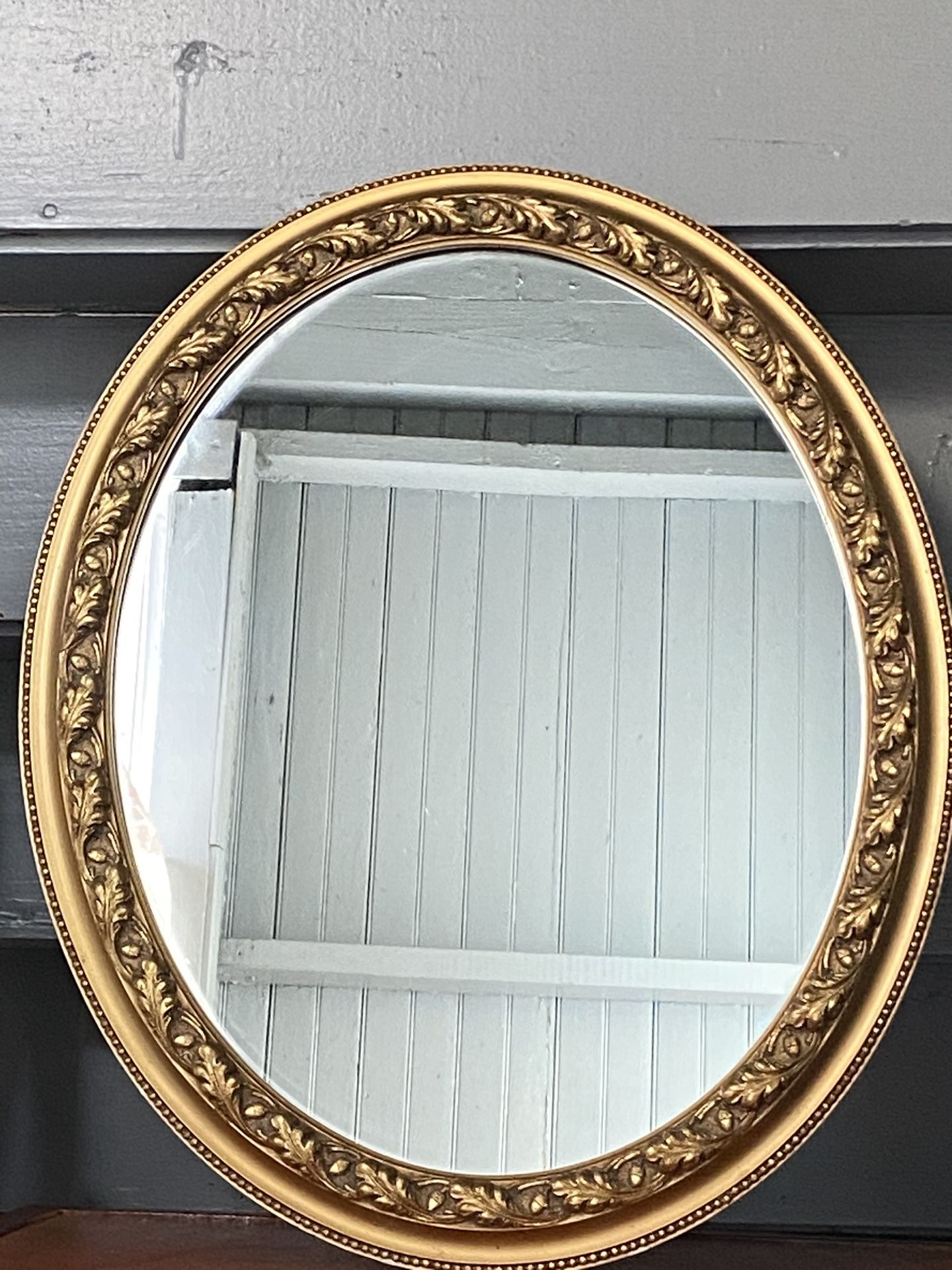 Antique Solid Wood Gold Heavy Mirror