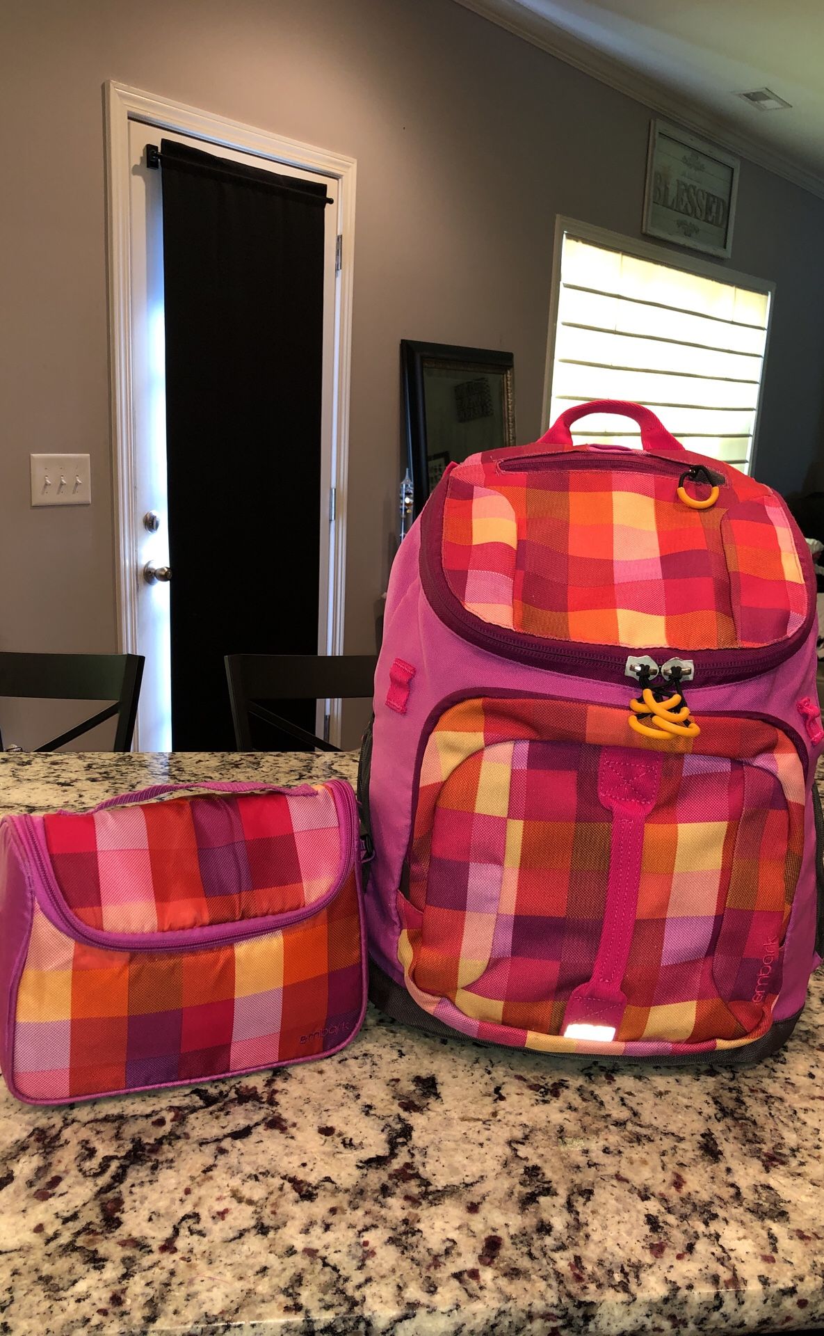 EMBARK Brand (Target) Multicolored Bookbag/Backpack & Matching Insulated Lunchbox